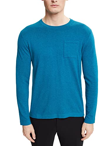 ESPRIT Sweter męski, 455 / niebieski, L