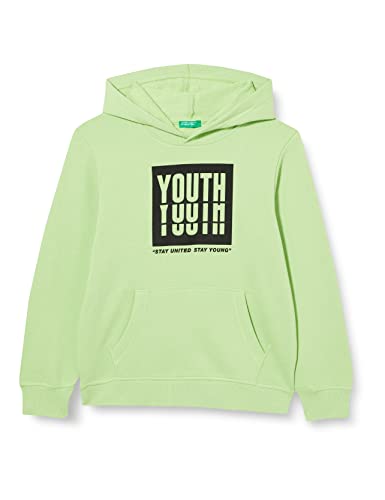 United Colors of Benetton Chłopięca bluza z kapturem z długim rękawem, jasnozielony 0n7, 170