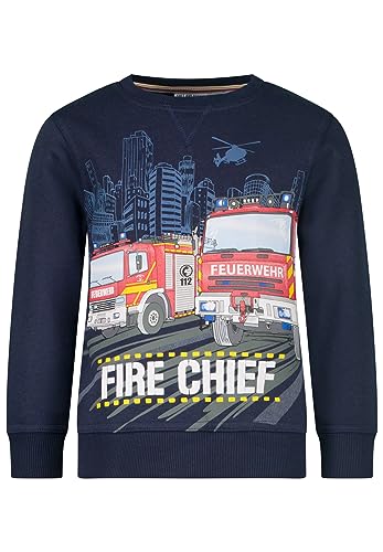 SALT AND PEPPER Chłopięca bluza chłopięca Sweat Fire Chief Print, Granatowy (True Navy), 92-98