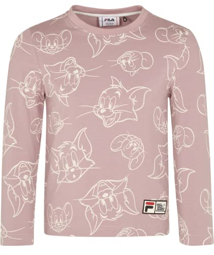 FILA Unisex Topeka koszulka z długim rękawem dla dzieci, Mauve Shadow Tom & Jerry AOP, 110/116