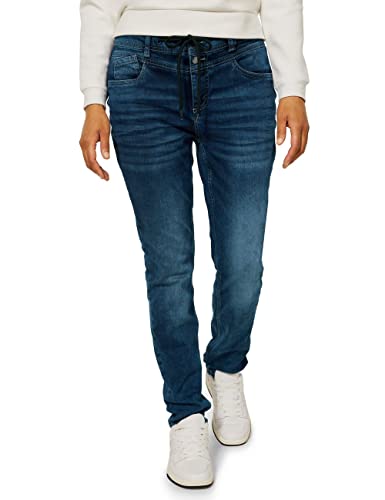 Street One Damskie spodnie dżinsowe A375798 Spodnie do biegania, ciemnoniebieskie Random wash, W28/L30, Dark Blue Random Wash, 28W / 30L