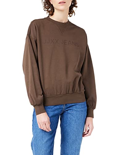 JACK & JONES Damska bluza Jjxx Jxdee Ls Loose Grunge Sweat Noos, Demitasse/Szczegóły: tonal Emb Opt 8, M