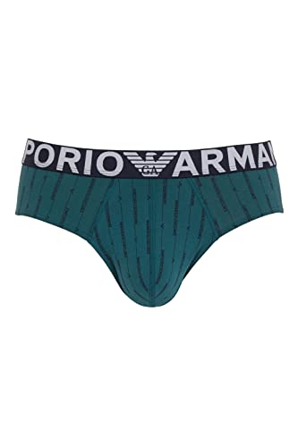 Emporio Armani Męskie figi z logo na całej powierzchni, Pionowe Ea Morze Śródziemne/Morskie, S