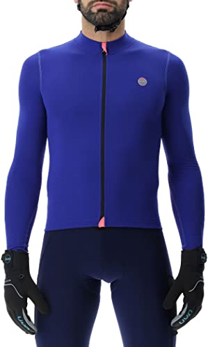 UYN O102423 Biking Lightspeed OW Long_SL Koszulka męska Niebieski Sodalit/Różowy Fluo S, Niebieski Sodalit/Różowy Fluo, S