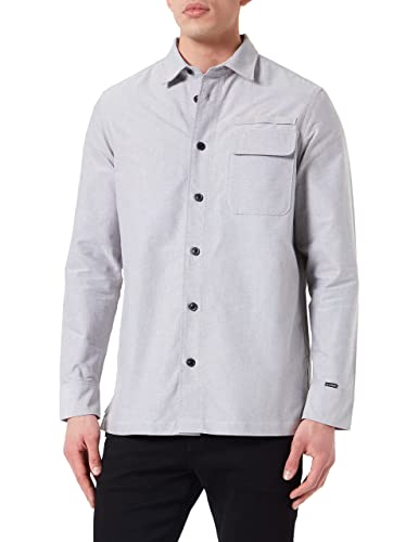 G-STAR RAW, Męska koszula z kieszonką na długopis, Mehrfarbig (odpowiednio szary/biały Oxford C895-c760), M