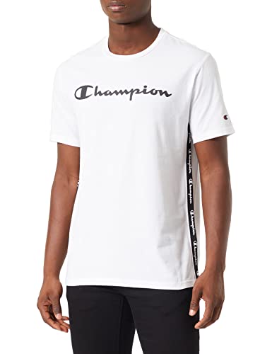 Champion Męski T-shirt American Tape Big Logo, biały, S