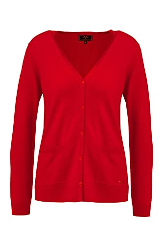 19V69 ITALIA Kiara Red Henley koszula damska, czerwona, mała, czerwony, S