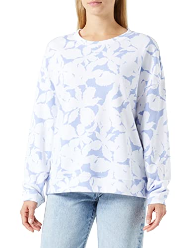 United Colors of Benetton Damska bluza z kapturem G/C M/L 3swhd103n, kolor liliowy kwiatowy wzór 71n, L, Liliowy wzór kwiatowy 71n, L
