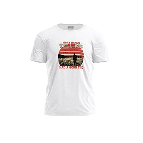 Green Fish, Męski T-shirt z cyfrowym nadrukiem,% 100 bawełna, biały, na co dzień, męskie topy, rozmiar: S, biały, S