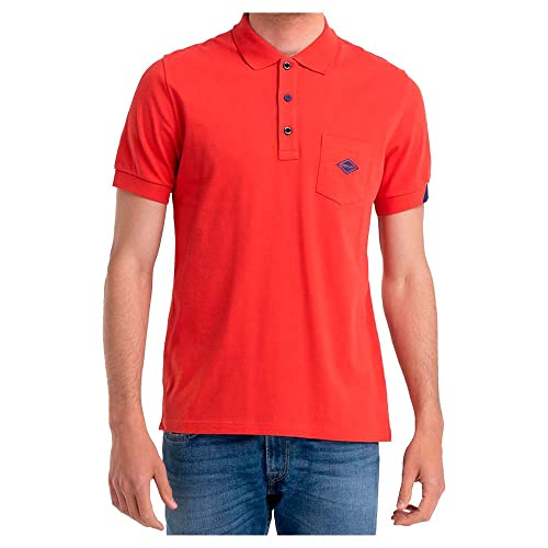Replay Męska koszulka polo, 814 Czerwony, 3XL