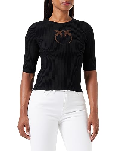 Pinko Tritone dzianiny wełna Logo TR Koszulka damska, Z99_czarny Limuzyna, XL