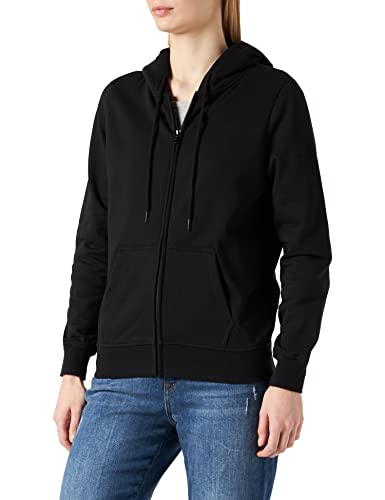 Build Your Brand Damska bluza z kapturem Basic Zip Hoody, czarny, XL