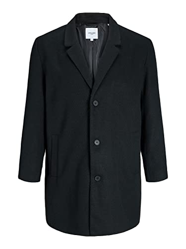 JACK&JONES PLUS Jjtoby Coat Ps płaszcz męski, czarny, 3XL