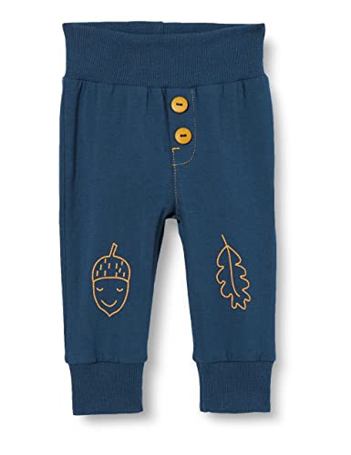 Pinokio Legginsy dziecięce Secret Forest, 95% bawełna, 5% elastan granatowy niebieski, motyw leśny unisex rozm. 56-98 (62)