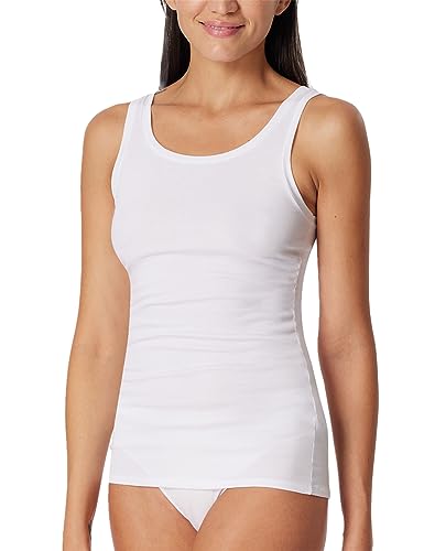 Schiesser Damski top na ramiączkach podkoszulek Organic Cotton-Pure Rib bielizna, biała_179886, 40, Biały_179886, 40