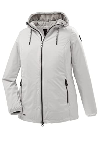 STOY Damska kurtka softshell z kapturem - duże rozmiary STS 5 WMN SFTSHLL JCKT, jasnoszara, 46, 38102-000
