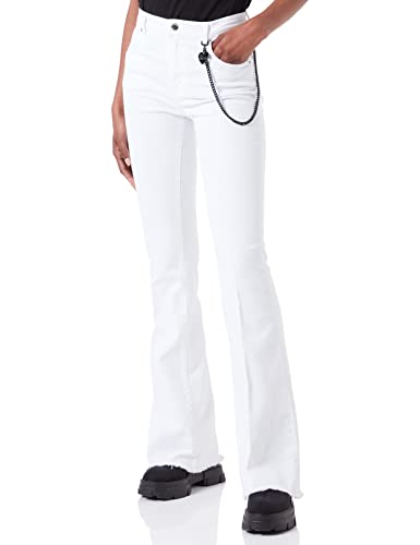 Love Moschino Damskie spodnie na co dzień, optical white, 28