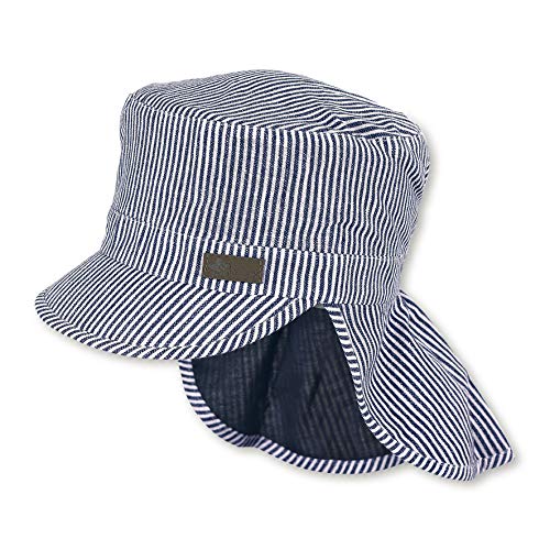 Sterntaler Chłopięca czapka z daszkiem z ochroną karku, niebieska (Marine 300), XS, niebieski (Marine 300), XS