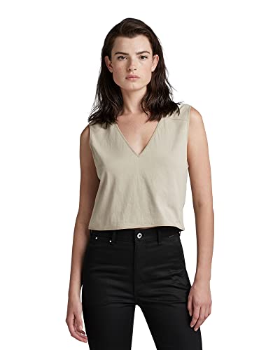 G-STAR RAW Damska kamizelka Boxy Cropped Graphic, beżowy (Spray Green D22787-c336-d606), XXS