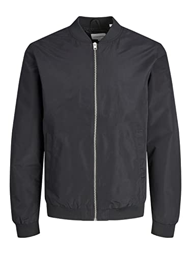 JACK & JONES Męska kurtka JJEROY Bomber Jacket, czarna, L, czarny