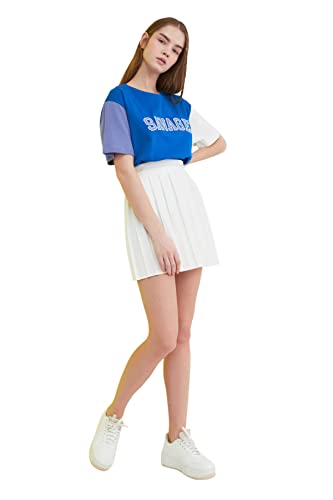Trendyol Damska spódnica plisowana Skirt, ecru, 36