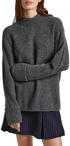Pepe Jeans Denisse Perkins sweter damski, Szary (ciemnoszary Marl), XL