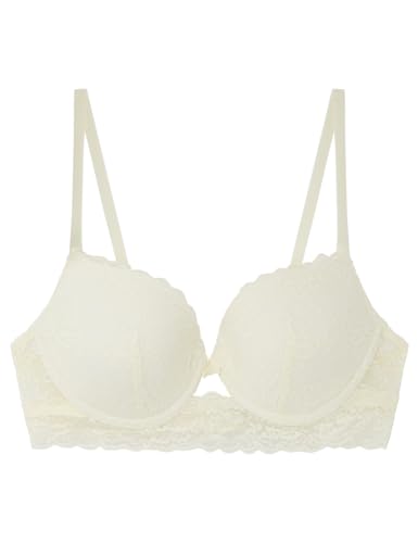Women'secret Beautiful Biustonosz Koronkowy Beżowy Damski, kość słoni, 105C