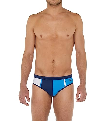 JANSON Waterpolo Swim Briefs, niebieskie, granatowe i białe, 2XL męskie, Niebieski, granatowy i biały, XXL