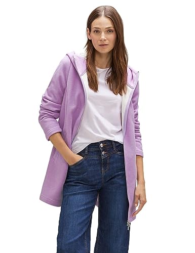 Street One Damska kurtka przejściowa A211897 z kapturem, Pure Lilac Melange, 34, Pure Lilac Melange, 34