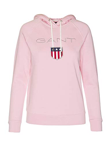GANT Damska bluza z kapturem Shield Sweat Hoodie, różowy (Preppy Pink 614), M