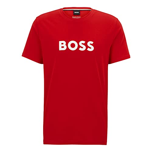 BOSS Koszulka męska z okrągłym dekoltem RN, -628 Bright Red, XL