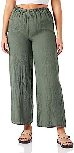 Bonateks Damskie spodnie casual, lekkie khaki, T4, zielony, 40
