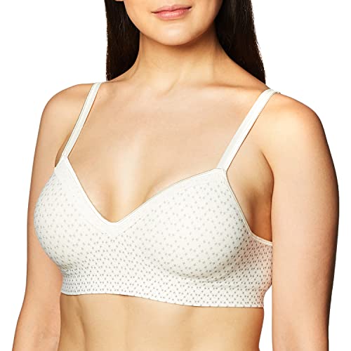Hanes Damski biustonosz Comfort Evolution bez fiszbin, Kleszcze szewron wzór, XXL