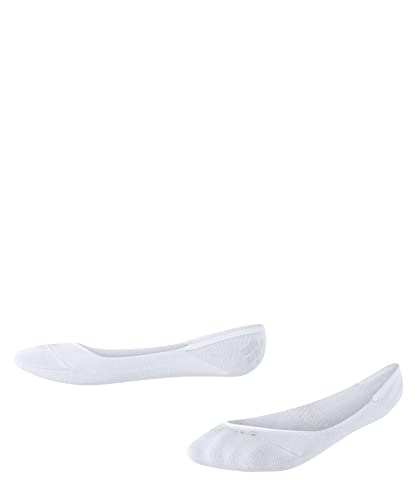 FALKE Uniseks - dzieci Stopki Ballerina K IN Zrównoważona Bawełna niewidoczne jednokolorowe 1 Para, Biały (White 2000), 31-34 (7-9 lata)
