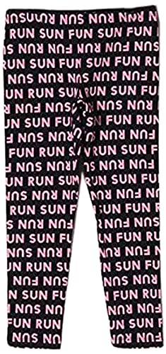 Legginsy chłopięce United Colors of Benetton, Czarny Allover z różowymi napisami 66q, XL
