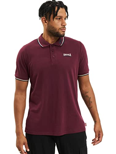Lonsdale Męska koszulka polo Lion Slim Fit, kolor Oxblood, 3XL
