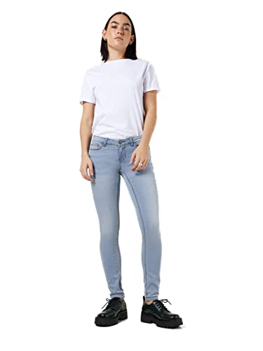 Noisy may NMALLIE dżinsy damskie skinny fit z niskim stanem, jasnoniebieski (light blue denim), 29W / 30L