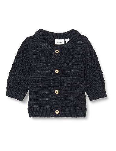 Bestseller A/S Baby Chłopcy NBMLEMALLE LS Knit Card kardigan, Dark Sapphire, 62, Dark Sapphire, 62