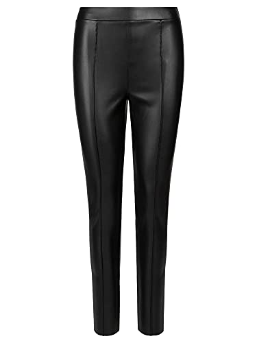 ApartFashion Damskie legginsy z imitacji skóry, czarne, normalne