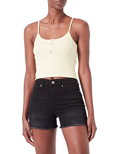 ONLY Onlnessa S/L Short Button JRS Noos Top, French Vanilla, L