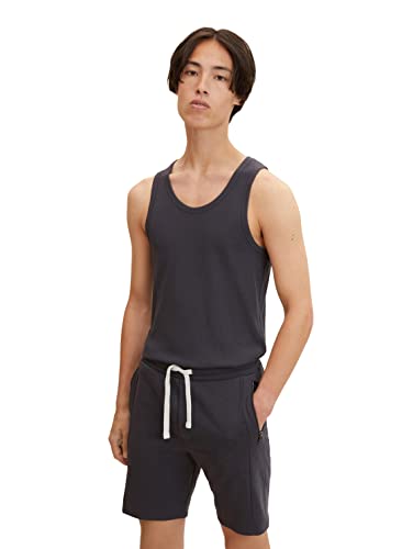 TOM TAILOR Denim Męskie Tank top Basic 1031146, 29476 - Coal Grey, XL