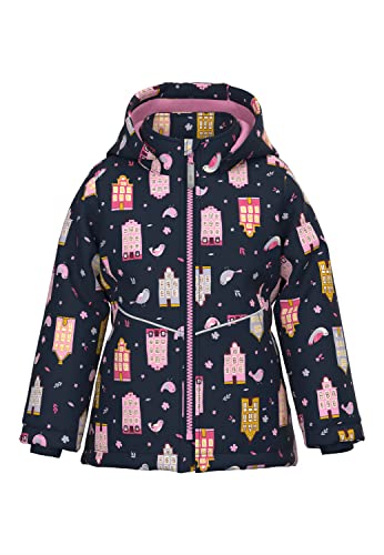 NAME IT Dziewczęca kurtka Nmfmaxi Bird House, Dark Sapphire, 98 cm