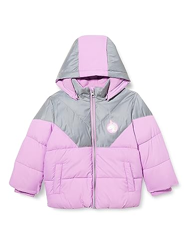 NAME IT Dziewczęca kurtka puchowa NMFMAREN Odblaskowa kurtka buforowa, fioletowa Tulle, 98, Violet Tulle, 98 cm