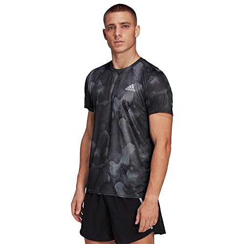 adidas T-shirt męski Fast Tee GFX, czarny (Negro/Print), S
