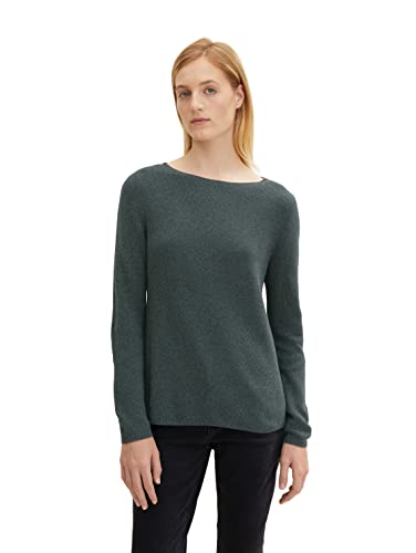 TOM TAILOR Damski sweter 1035115, 12363-Coal Grey Melange, XL