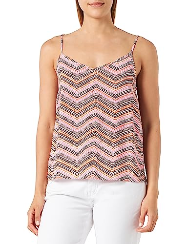 Bestseller A/S Damskie Onlnova Life Paris Singlet PTM Top, Sun Orange/AOP:428 Rocking Zigzag, 38, Sun Orange/Aop:428 Rocking Zigzag, 38