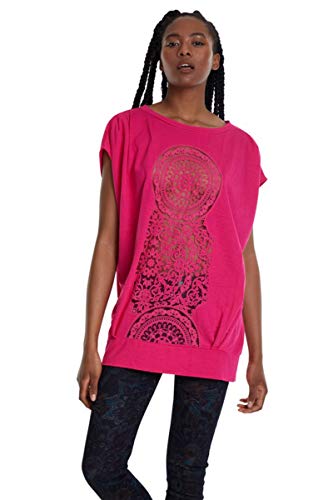Desigual Damska koszulka Ts_sola, czerwony (Neon Pink 3098), M