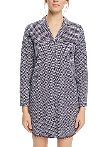 ESPRIT Bodywear damska koszulka z nadrukiem bawełna LACE SUS ns a_ls koszula nocna, granatowy 3, 42