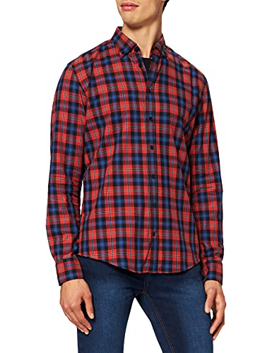 Seidensticker Męska koszula slim fit z długim rękawem, pomarańczowy, S-4XL
