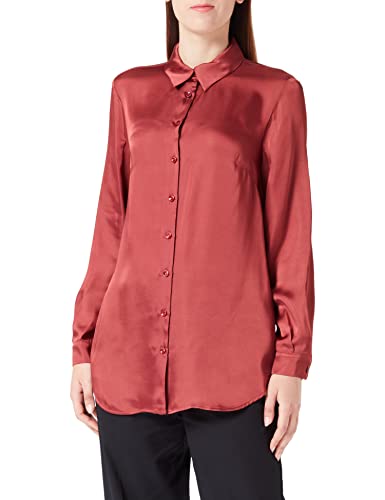 Sisley Koszula damska 52ADLQ03M Koszulka, brązowa 2T1, S, Brązowy 2t1, S